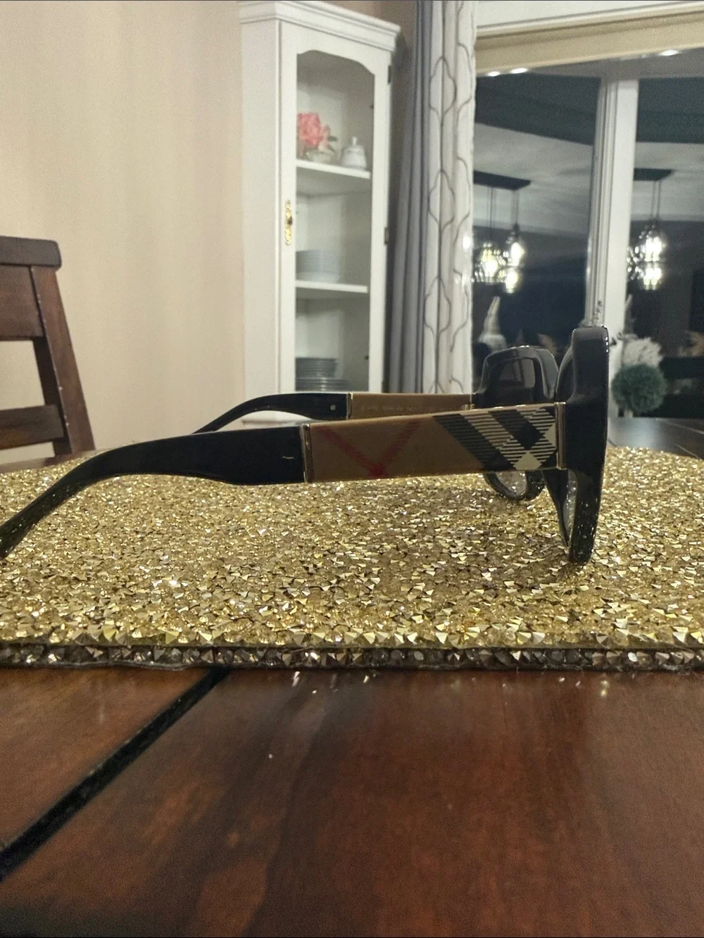 Burberry Black Oversized Square Sunglasses